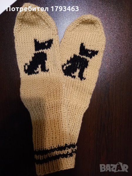 Ръчно плетени детски чорапи 25% вълна, снимка 1