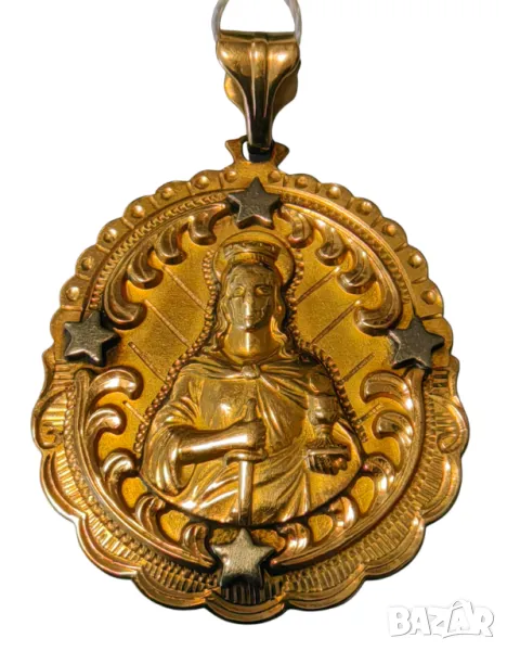 Медальон 18 k, снимка 1