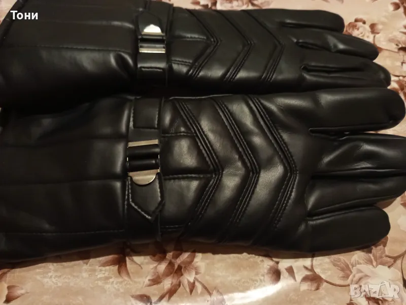 Винтидж Мъжки Дълги Кожени Ръкавици Нови , снимка 1