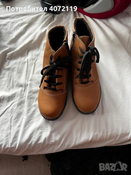 Кожени дамски боти , снимка 1