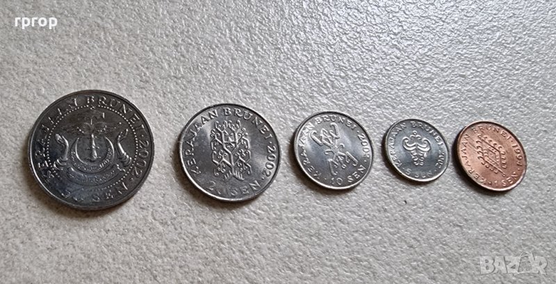 Бруней Лот. 1, 5, 10, 20 и 50 сен. UNC. Чисто нови., снимка 1