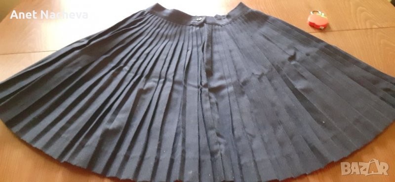 Пола плисирана детска черна, снимка 1