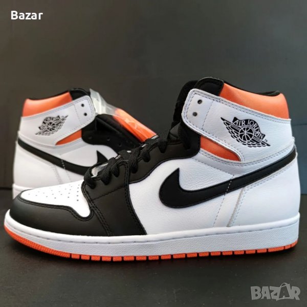 Nike Air Jordan 1 High Electro Orange Размер 42 Номер Нови Оригинални Обувки Кецове Мъжки Дамски Бял, снимка 1
