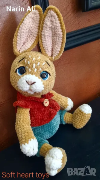 Плетена играчка зайче, снимка 1