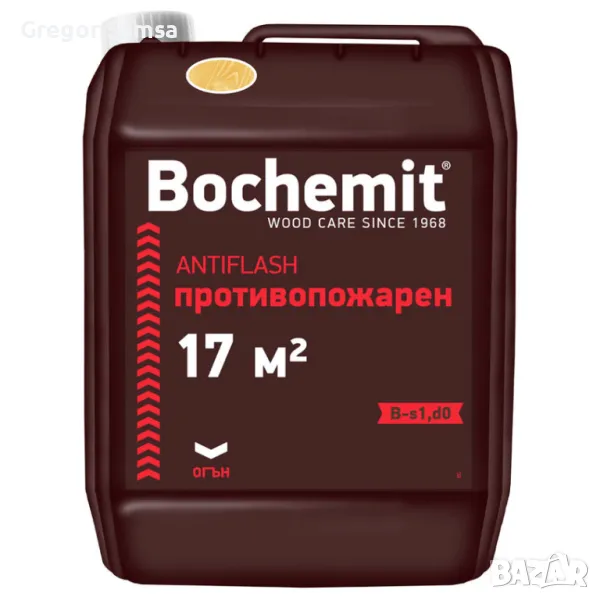 ПРОТИВОПОЖАРЕН Импрегнант Бохемит БЕЗЦВЕТЕН 5 KG BOCHEMIT ANTIFLASH за Дърво, снимка 1