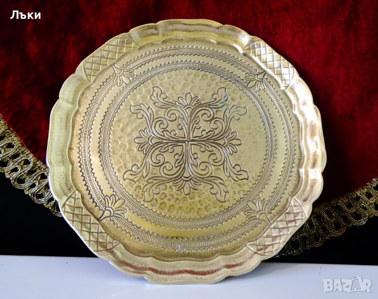 Авторска бронзова чиния,плато,поднос. , снимка 1