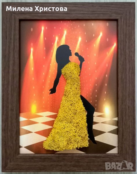 Подарък за певица със скандинавски мъх , снимка 1