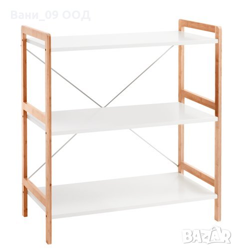 Красива етажерка-бамбук и метал, снимка 1