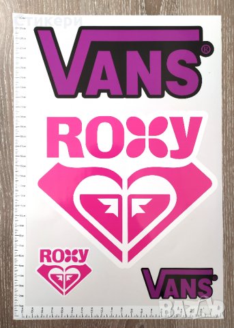 Стикери VANS и ROXY лист А4 - 4 бр. стикера, снимка 2 - Аксесоари и консумативи - 30434119