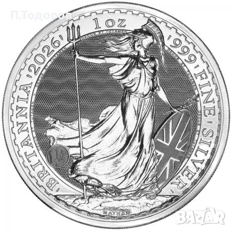 Промо!!! Сребро 1 oz Британия 2026