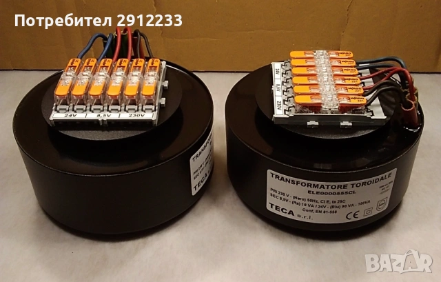 Тороидален трансформатор 24V за DIN шина 100VA, снимка 4 - Друга електроника - 53901799