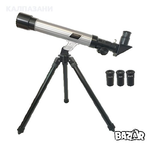 ТЕЛЕСКОП - Tele-Science Power Astronomical Telescope with Tripod, 30 mm 20/30/40, снимка 2 - Образователни игри - 32048971
