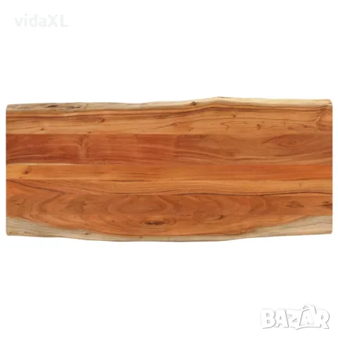 vidaXL Плот за маса, 140x60x3,8 см, правоъгълен, акация масив, жив ръб