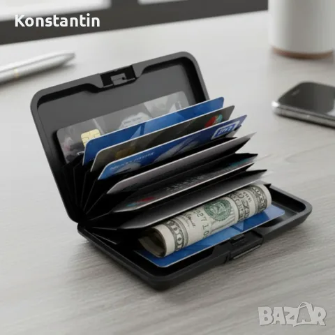 Портфейл - органайзер за пари, карти, смартфони и функция на зарядно, снимка 2 - Портфейли, портмонета - 55723022