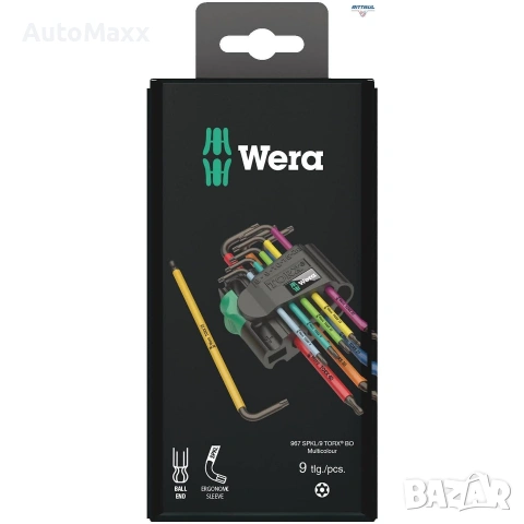 WERA Комплект 967/9 TORX BO имбусни ключове Multicolour - 9 броя 