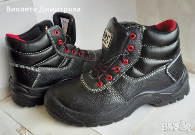 Мъжки работни боти с метално бомбе от естествена кожа, снимка 2 - Ежедневни обувки - 30342127