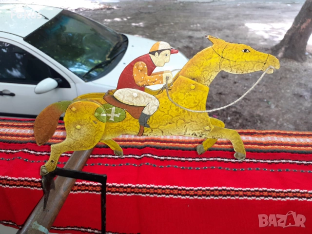 Стара американска играчка - жокей, снимка 2 - Антикварни и старинни предмети - 53279246