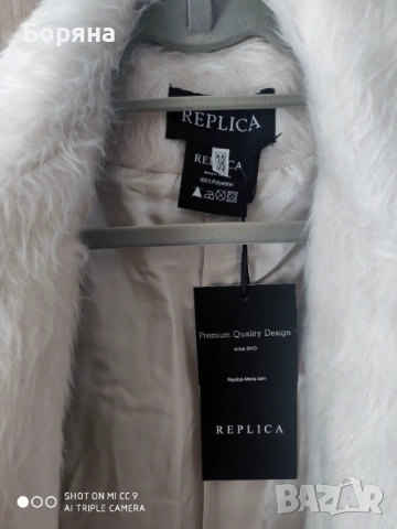 Replica Moda ново с етикет палто Magda Fur с роза, снимка 7 - Палта, манта - 52169760