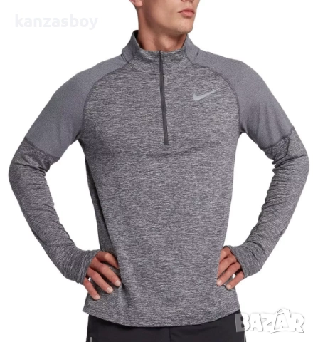 Nike Element 2.0 Half Zip Sweat - страхотна мъжка блуза КАТО НОВА ХЛ, снимка 2 - Блузи - 52566063