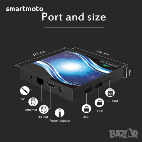 Тв бокс T95W2 Amlogic S905W2 And. 11 4K 60FPS 5G WiFi HDR10 2GB 16GB , снимка 2 - Резервни части за телефони - 44314098