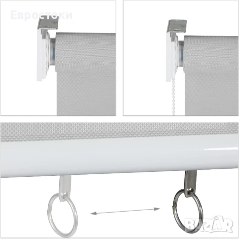 Външна вертикална тента Relaxdays, 140 x 140 см, слънцезащитена щора, снимка 4 - Градински мебели, декорация  - 50463131