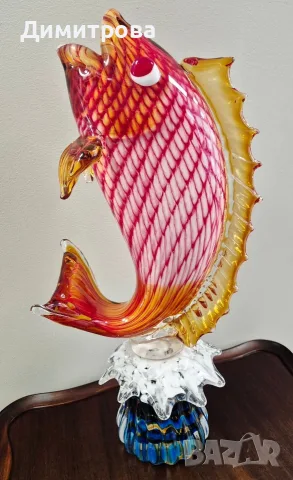 Голяма масивна фигура Murano Style glass 
