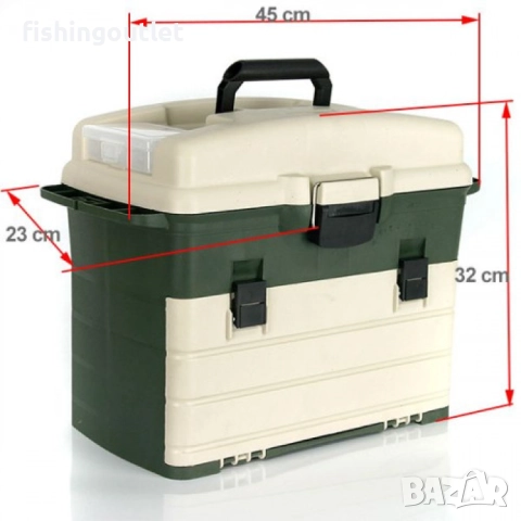 Голям рибарски куфар с три кутии и 48 отделения Formax