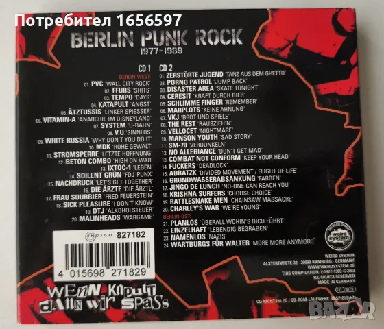 Berlin Punk Rock 1977-1989, снимка 2 - CD дискове - 56417825