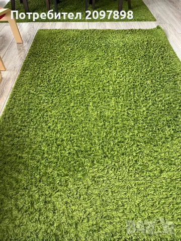 Зелен килим с косъм от Икеа , снимка 3 - Килими - 50372600