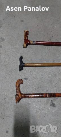 Стар дървен бастун  90см, снимка 5 - Антикварни и старинни предмети - 49613296