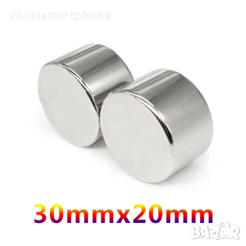 Неодимов магнит 30x20mm N54 супер мощен 4100 – 4700 Gs 27гр  | moqtmagazin.com, снимка 8 - Други инструменти - 53284875