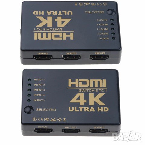4К ULTRA HD HDMI суич с дистанционно управление, снимка 7 - Плейъри, домашно кино, прожектори - 31134998