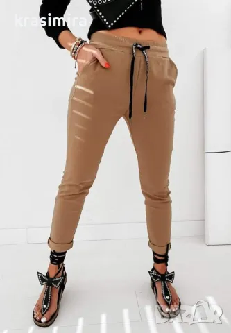 Панталони в кафяво S,М, Л, ХЛ, 2ХЛ, 3ХЛ , снимка 1