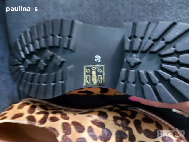 Английски обувки от естествена кожа с косъм "Office London" N 38, снимка 4 - Други - 29866726