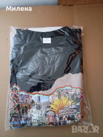 Фланелка с щампа картата на България 