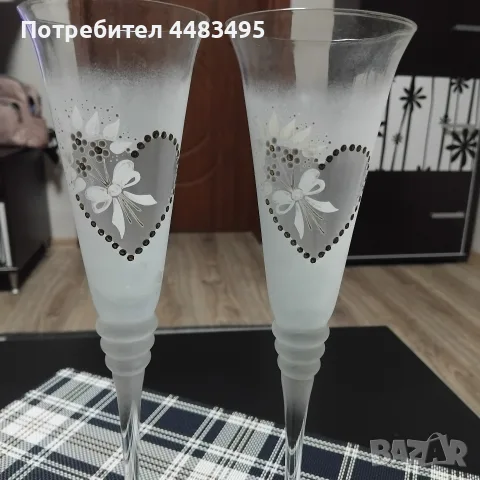 Сватбени чаши кристал 