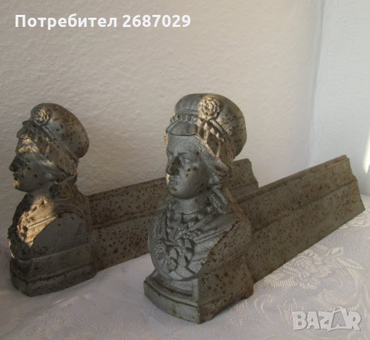 2 бр бюст или архитектурен елемент, метал