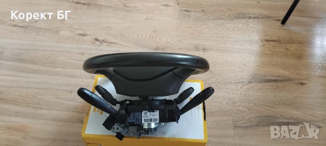 Мултифункционален волан с аербег airbag и лентов кабел + лост за мигачи/чистачки за Citroen C3, снимка 4 - Части - 51163676