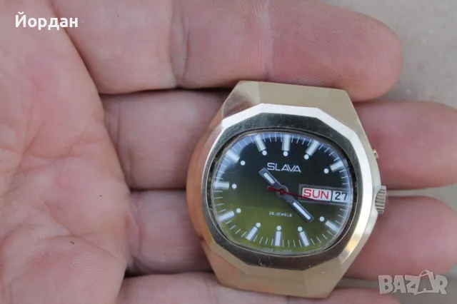 СССР мъжки часовник ''Слава''  /26 камъка/, снимка 2 - Мъжки - 49934100