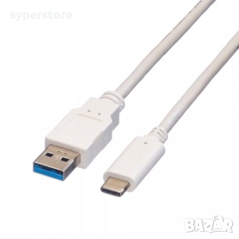 Кабел USB Type C към USB-A 3.1 Digital One SP01190 Бял, USB Type C to USB-A M/M, снимка 2 - USB кабели - 31315096