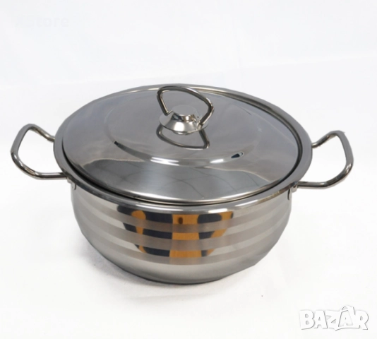 Комплект от три тенджери ИНОКС AREA с турско качество и ТРОЙНО дъно , снимка 3 - Съдове за готвене - 52497841