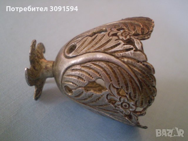 Възрожденски сребърен зарф за великденско яйце чашка сребро, снимка 5 - Антикварни и старинни предмети - 37076182