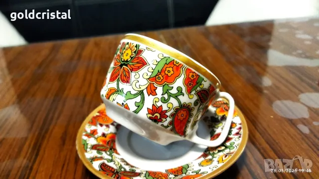 Стар български порцелан Изида кашмир захарница чаша за кафе , снимка 9 - Антикварни и старинни предмети - 45919230