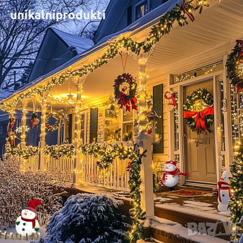 Коледни лампички въже 18м 200 LED топла светлина IP защита 8 програми, снимка 2 - Лед осветление - 52262410