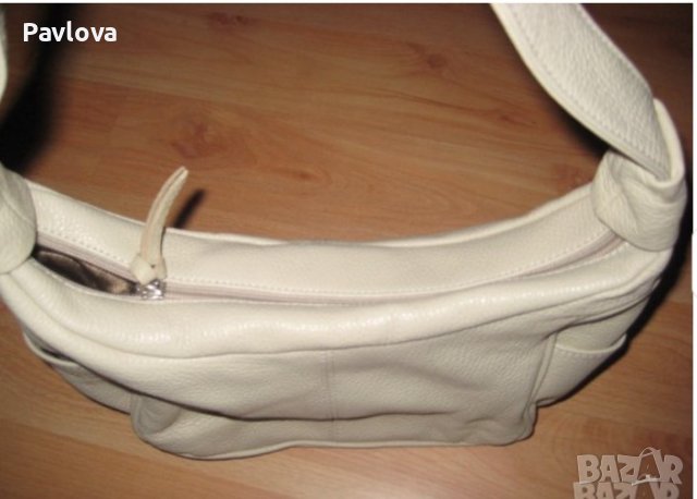 Бяла чанта , естествена кожа, снимка 5 - Чанти - 36058124