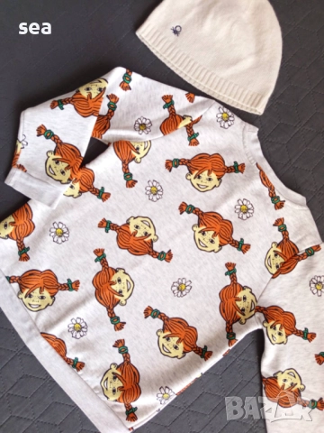 СЕТ пухкаво елече H&M , ватирана блузка H&M и шапка Benetton 5-6 г., снимка 3 - Детски Блузи и туники - 52446193