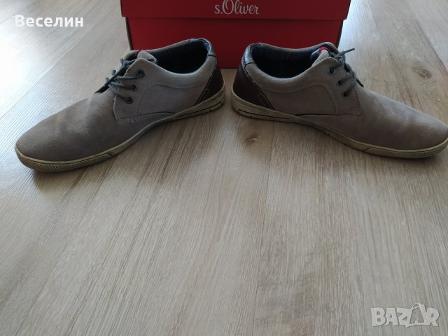 Мъжки обувки от велур и естествена кожа S. Oliver (43), снимка 2 - Спортно елегантни обувки - 34109086