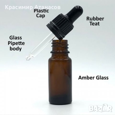 Стъклени шишенца с капкомер за етерични масла и тинктура, снимка 14 - Хранителни добавки - 38973450
