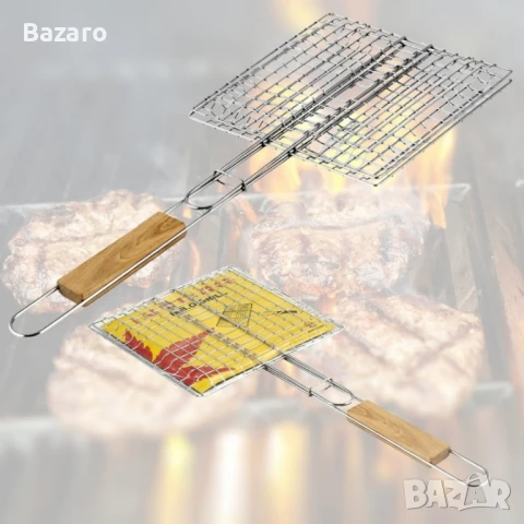 Скара за барбекю за бургери 22.5x20x52см, снимка 3 - Скари - 50292359