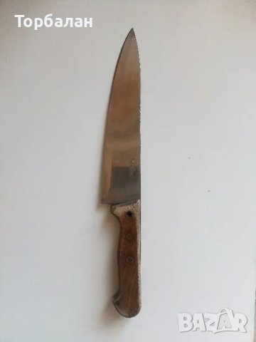 Кухненски нож с дървена дръжка , снимка 1